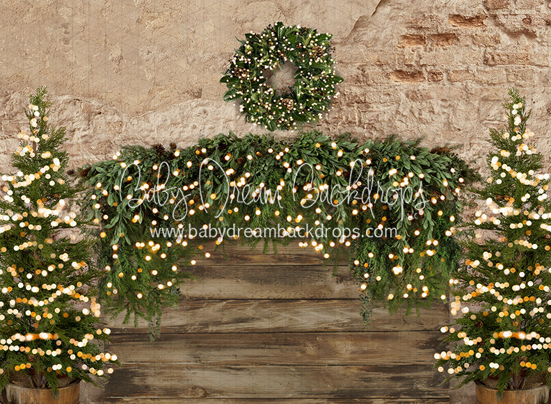 Boho Holiday Headboard Trees Lights (Queen)