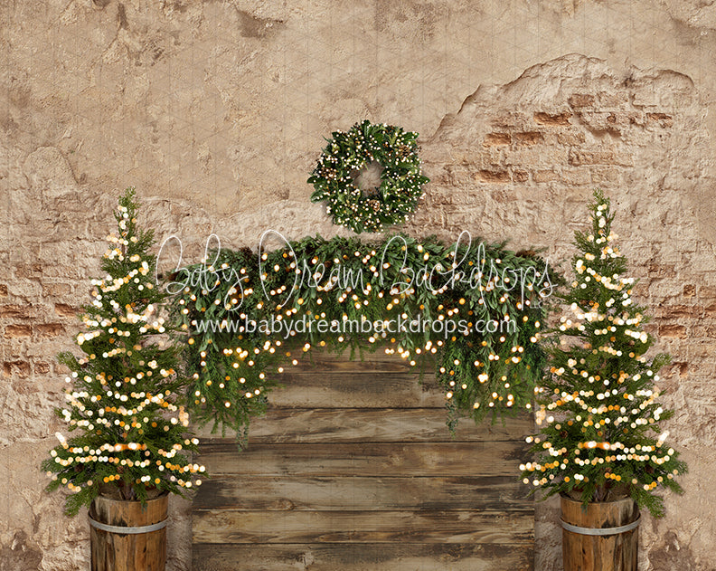 Boho Holiday Headboard Trees Lights (Queen)