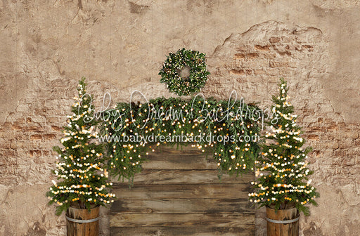 Boho Holiday Headboard Trees Lights (Queen)