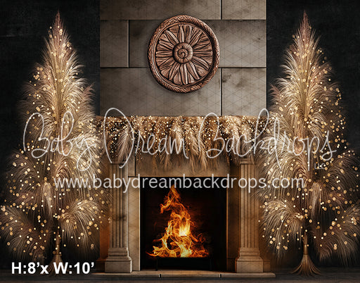 Boho Rust and Fluffy Christmas Fireplace (VR)