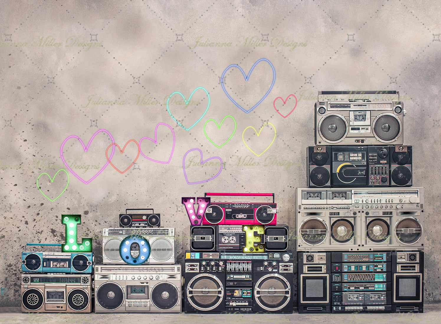 Retro Boomin Love Letters (JM) — Baby Dream Backdrops