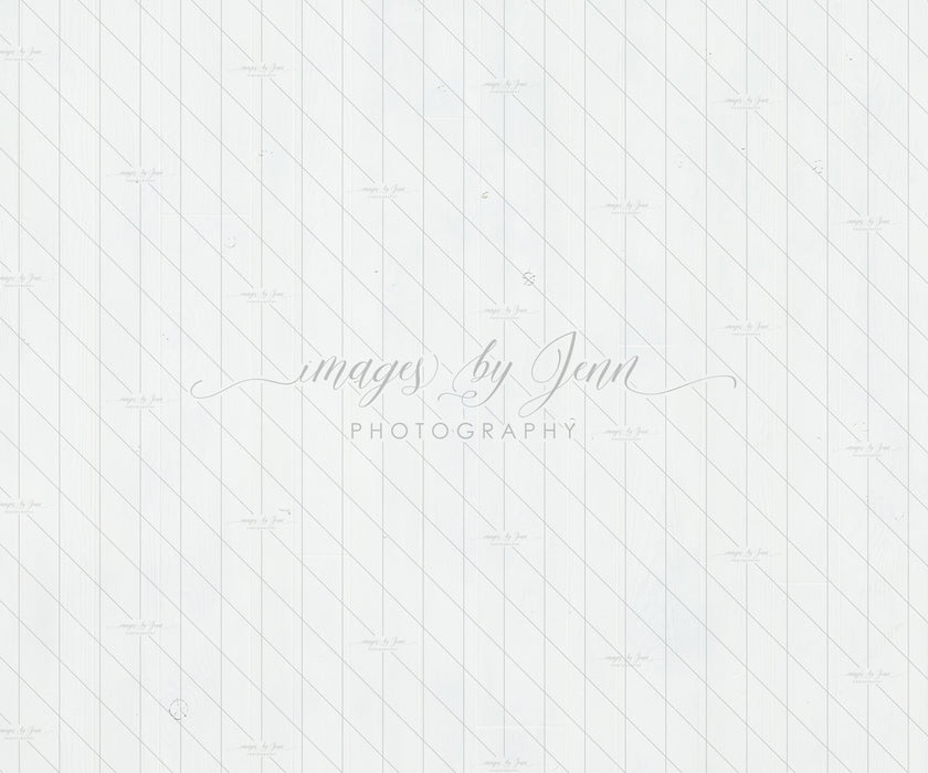 Bright White Vertical Plank Farbic Drop (JG)