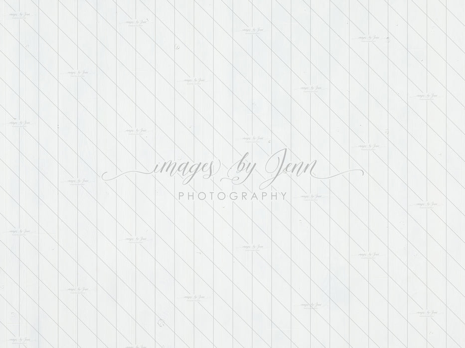 Bright White Vertical Plank Farbic Drop (JG)