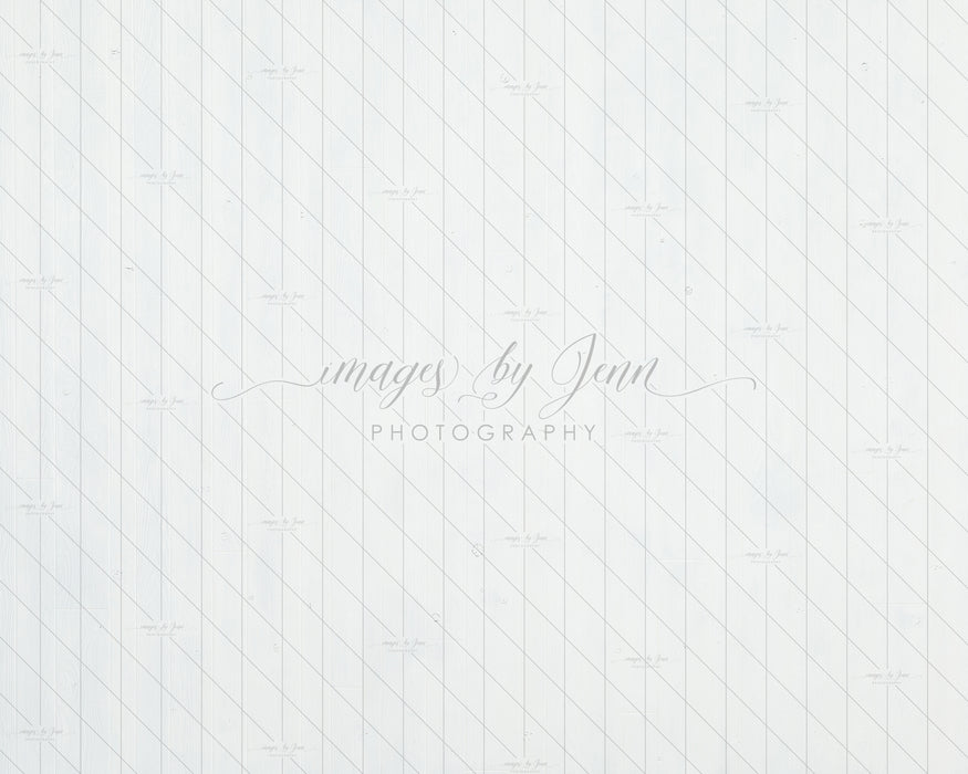 Bright White Vertical Plank Farbic Drop (JG)