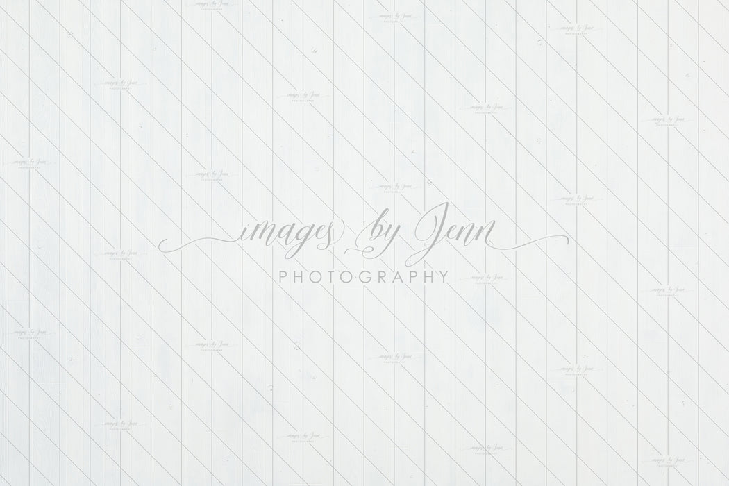 Bright White Vertical Plank Farbic Drop (JG)