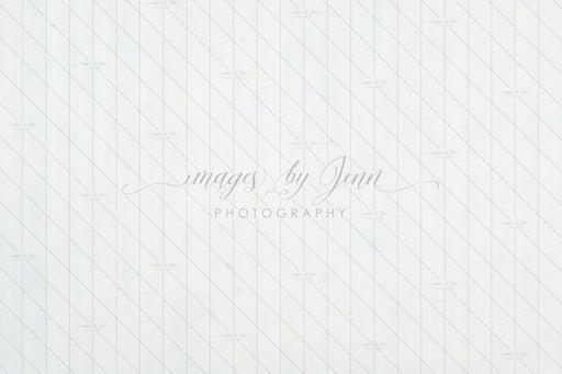 Bright White Vertical Plank Farbic Drop (JG)