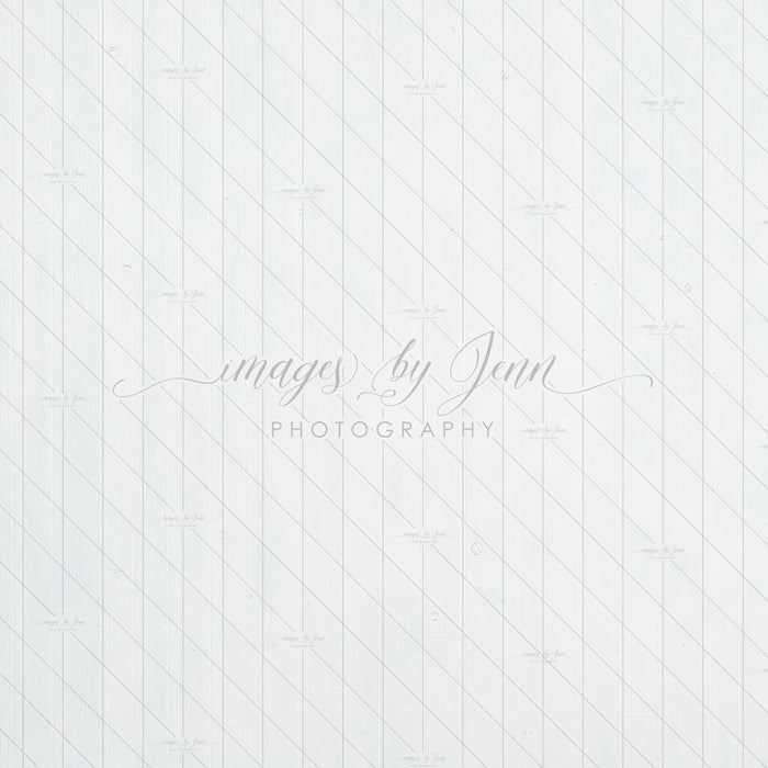 Bright White Vertical Plank Farbic Drop (JG)