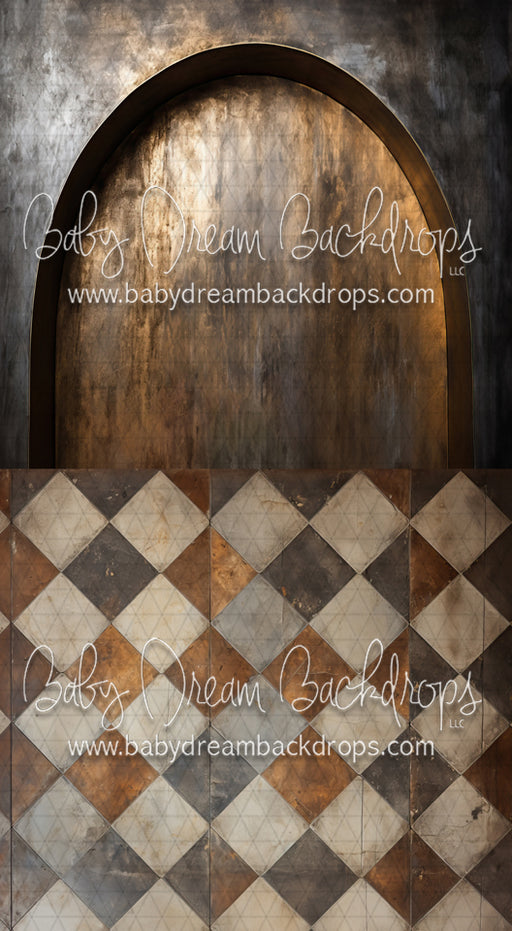 Bronze and Black Arch Wall 6 Flipped, Old World Charcoal and Bronze Sweep (MD)