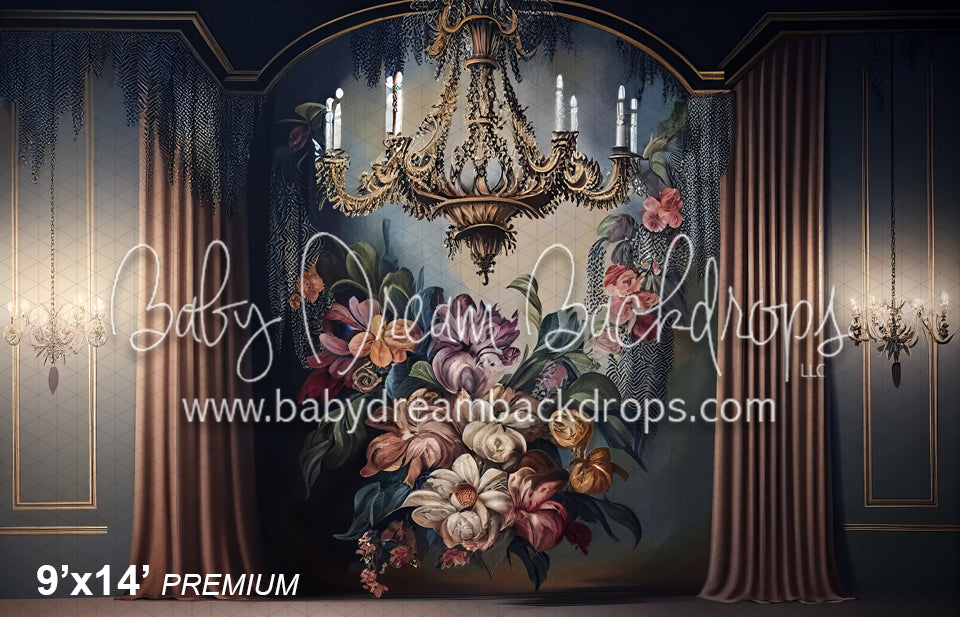 Bronze Chandelier Floral Wall (MD)