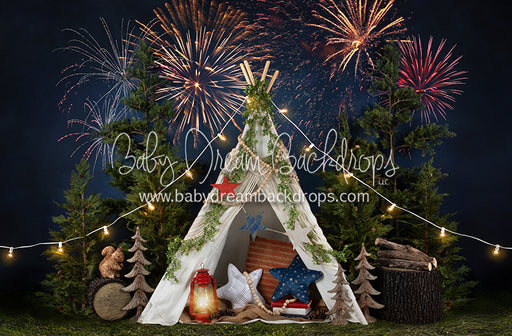 Camping Under the Fireworks Tent