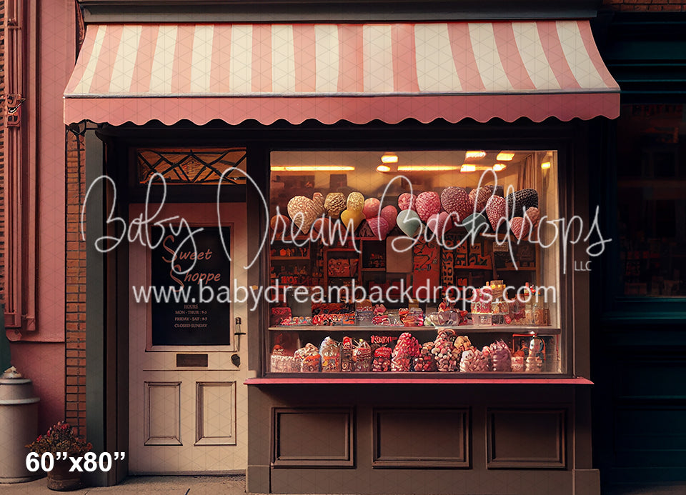 candy store front window