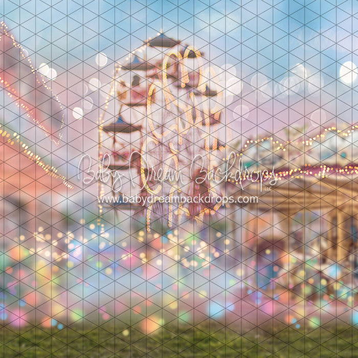 X Drop carnival bokeh grass bottom bs