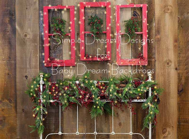 Christmas Cabin Headboard