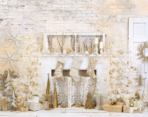 Christmas Brick And Gold