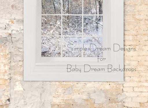 Christmas Brick Window