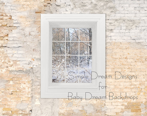 Christmas Brick Window