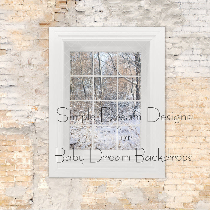 X Drop christmas brick window