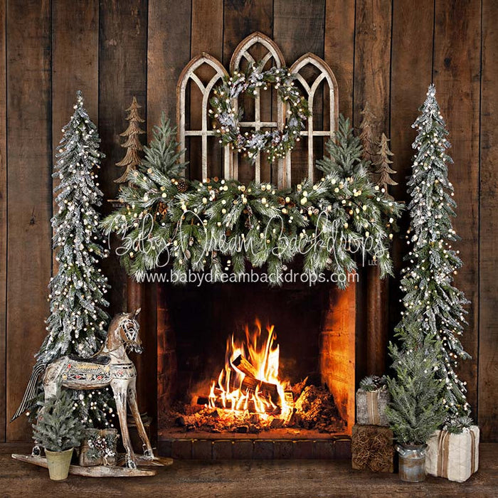 X Drop christmas comfort mantel