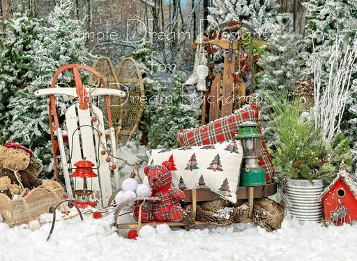 Christmas Cushion Sleigh