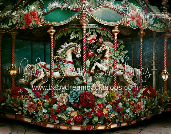 Christmas Floral Carousel (MD)