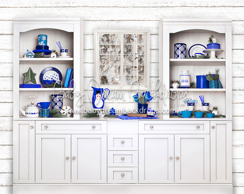 Christmas Kitchen Blue