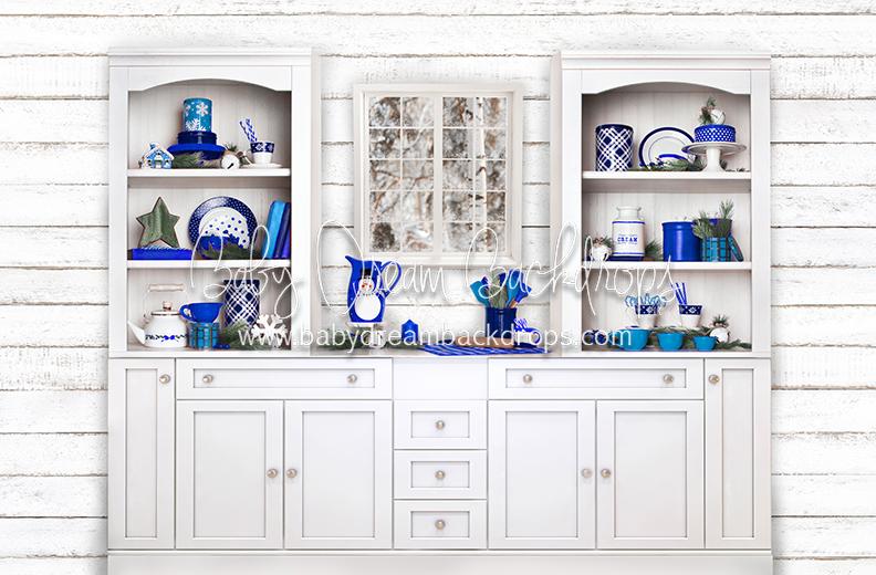 Christmas Kitchen Blue