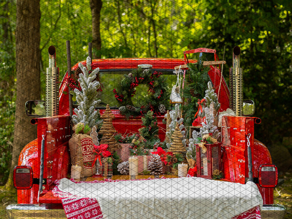 Christmas Pick Up Truck close up