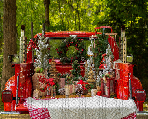 Christmas Pick Up Truck close up