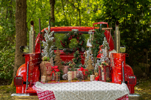 Christmas Pick Up Truck close up