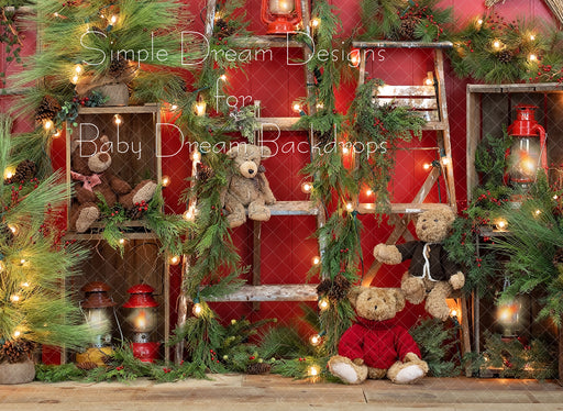 Christmas Teddy Ladder