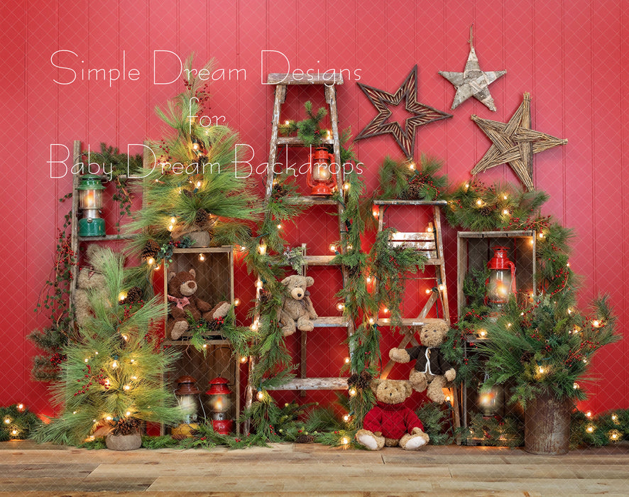 Christmas Teddy Ladder