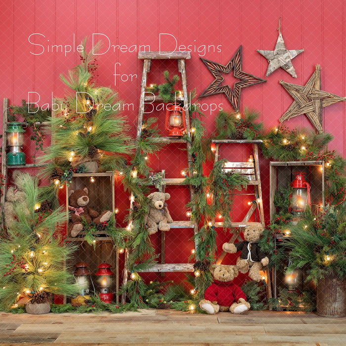 X Drop christmas teddy ladder