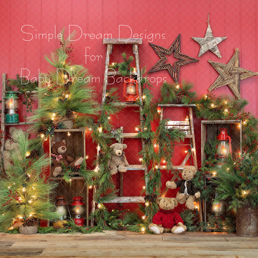 Christmas Teddy Ladder