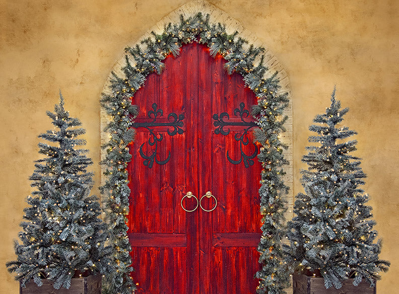 Christmas Entry Golden Trees - 60Hx80W - CC  