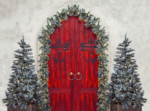 Christmas Entry with Trees - 60Hx80W - CC  