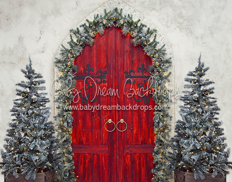 Christmas Entry with Trees - 8x10 - CC 