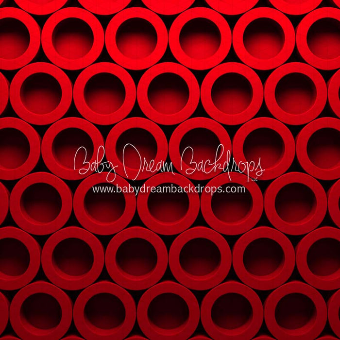 X Drop circle back red