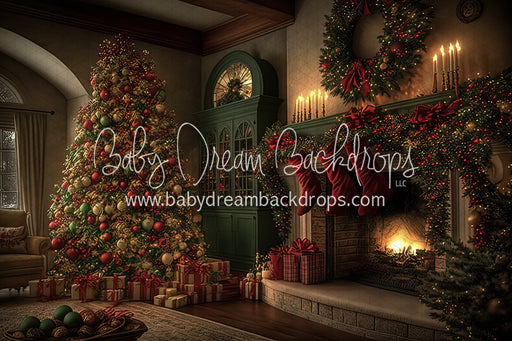 Classic Christmas Fireplace (BD)