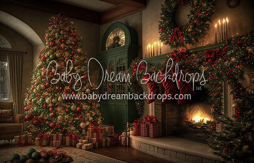 Classic Christmas Fireplace (BD)