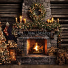 Claus Cabin Fireplace (Tree Left) (JA)