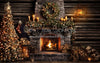 Claus Cabin Fireplace (Tree Left) (JA)