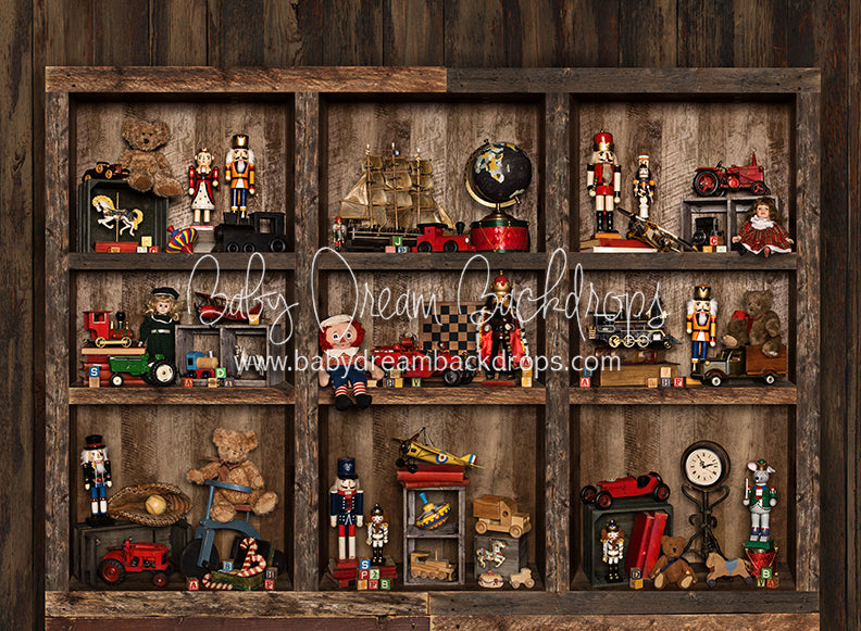 Claus Corner Toy Shelves