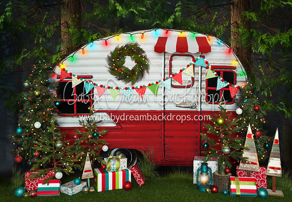 Colorful Christmas Camper
