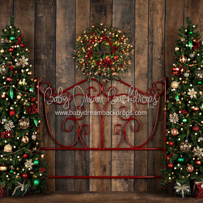 Comfort and Joy Lights Queen Headboard Trees