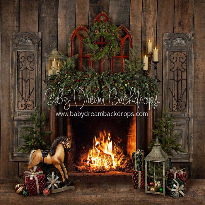 X Drop comfort and joy mantel