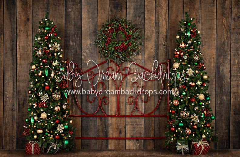 Comfort and Joy Queen Headboard Trees