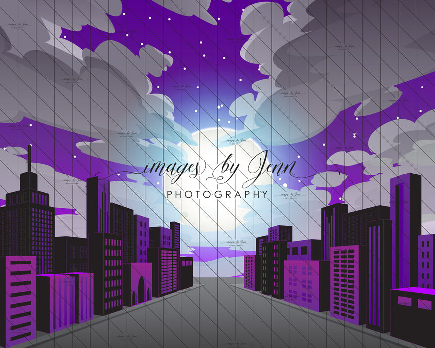 Comic Night Sky Purple Drop (JG)