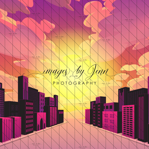 Comic Skyline Pink Drop (JG)