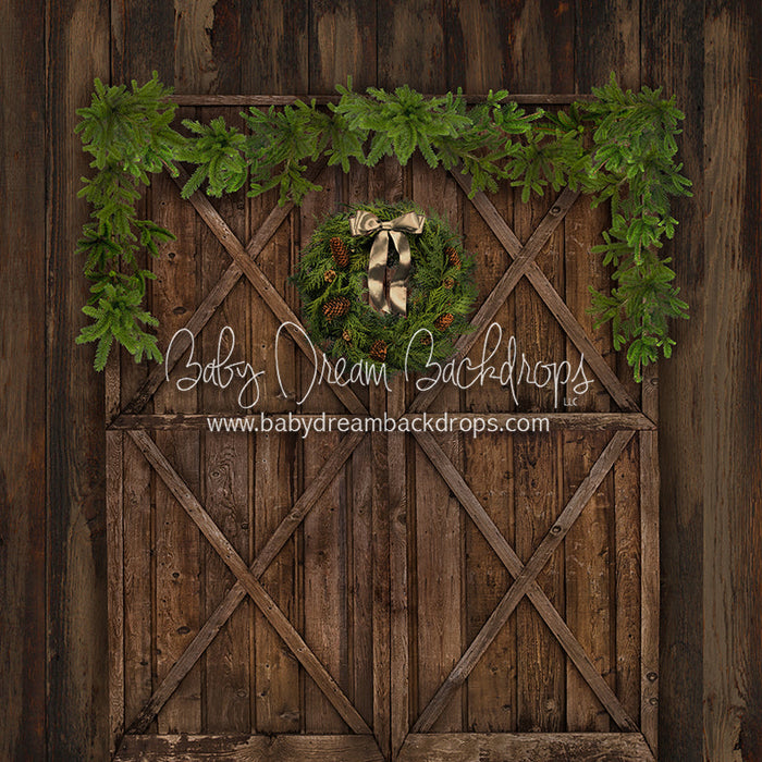 X Drop cottage christmas barn doors
