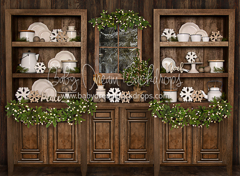 Cottage Christmas Kitchen Lights